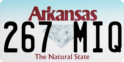 AR license plate 267MIQ