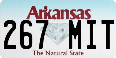 AR license plate 267MIT