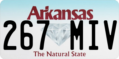 AR license plate 267MIV