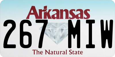 AR license plate 267MIW