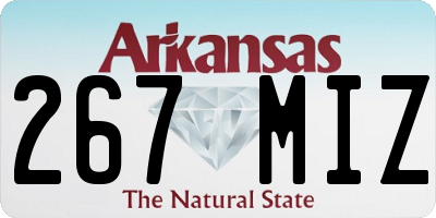 AR license plate 267MIZ