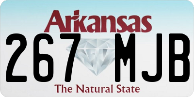 AR license plate 267MJB