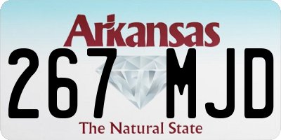 AR license plate 267MJD