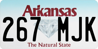 AR license plate 267MJK