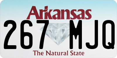 AR license plate 267MJQ