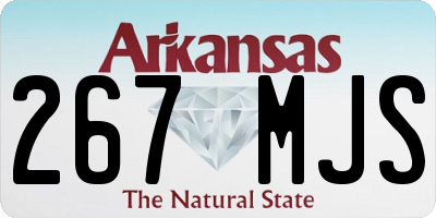 AR license plate 267MJS