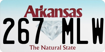 AR license plate 267MLW