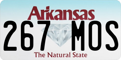 AR license plate 267MOS