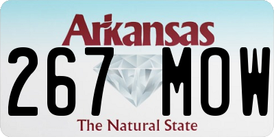 AR license plate 267MOW