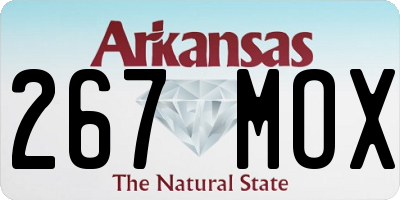 AR license plate 267MOX