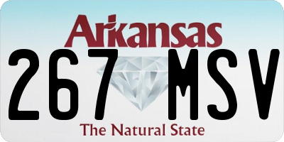 AR license plate 267MSV