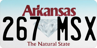 AR license plate 267MSX