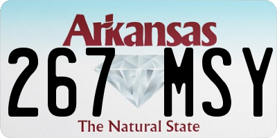 AR license plate 267MSY