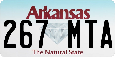AR license plate 267MTA