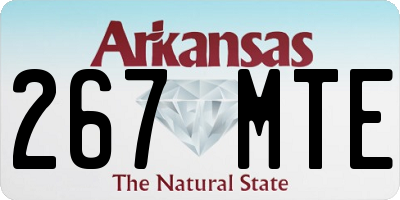 AR license plate 267MTE