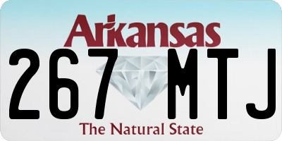 AR license plate 267MTJ