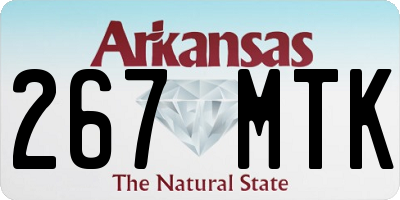 AR license plate 267MTK