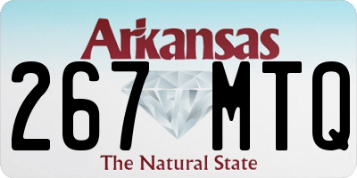 AR license plate 267MTQ