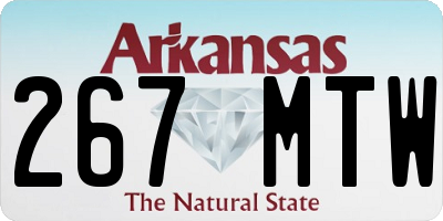 AR license plate 267MTW