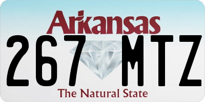 AR license plate 267MTZ