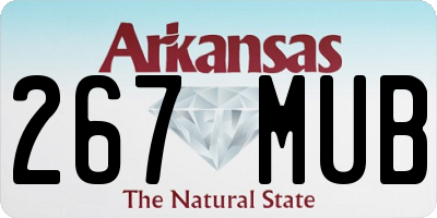 AR license plate 267MUB