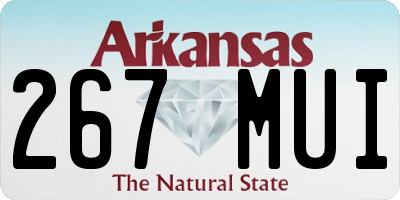 AR license plate 267MUI