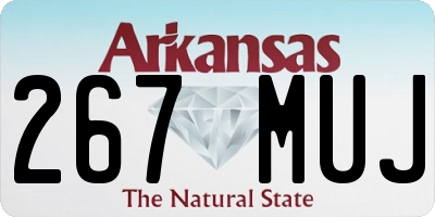 AR license plate 267MUJ