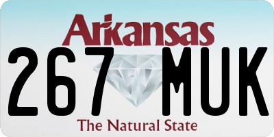 AR license plate 267MUK