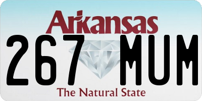 AR license plate 267MUM