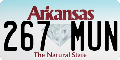AR license plate 267MUN