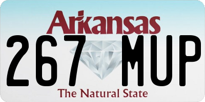 AR license plate 267MUP