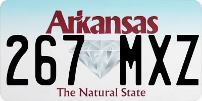 AR license plate 267MXZ