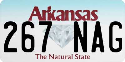 AR license plate 267NAG