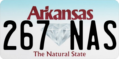 AR license plate 267NAS