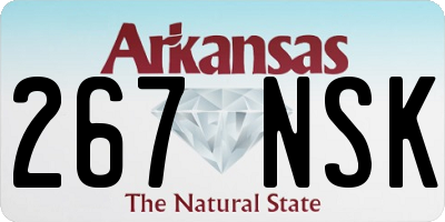 AR license plate 267NSK
