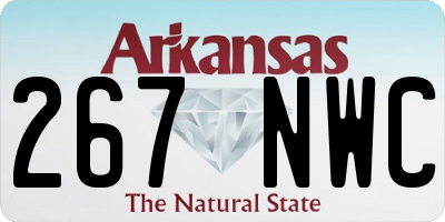 AR license plate 267NWC