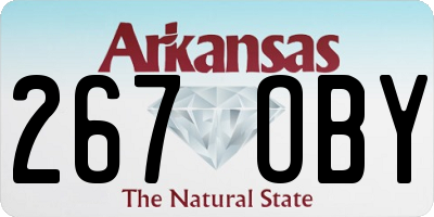 AR license plate 267OBY