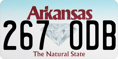 AR license plate 267ODB