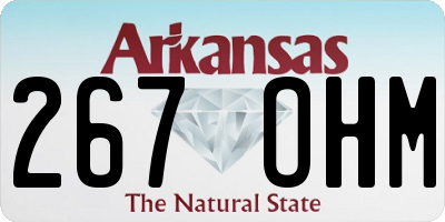AR license plate 267OHM