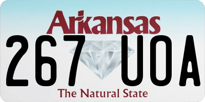 AR license plate 267UOA