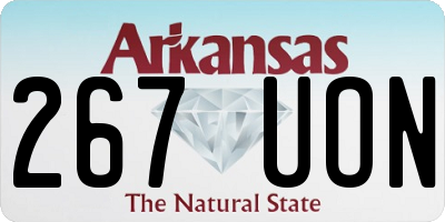 AR license plate 267UON