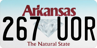 AR license plate 267UOR