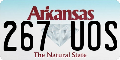 AR license plate 267UOS