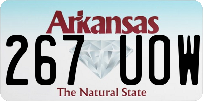 AR license plate 267UOW