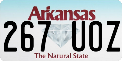 AR license plate 267UOZ