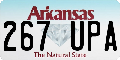 AR license plate 267UPA