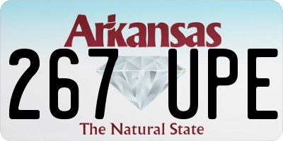 AR license plate 267UPE