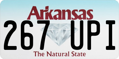AR license plate 267UPI