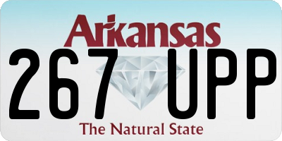 AR license plate 267UPP