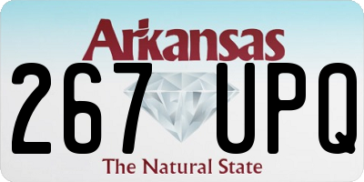 AR license plate 267UPQ